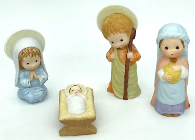 VTG Christmas Nativity Mary Hamilton Hallmark Porcelain Figurines 4 Piece Set • $39