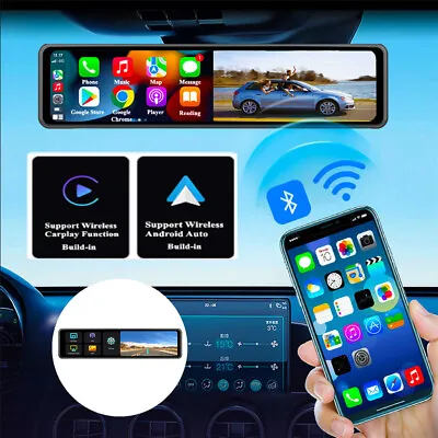 12  4K 2160P Wifi Car Dash Cam Rearview Mirror DVR Camera Navigation For Carplay • $134.99
