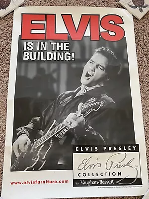 Elvis Presley Vaughan Bassett Furniture Poster 2002 Promo Advertising 18  X 26   • $54.95