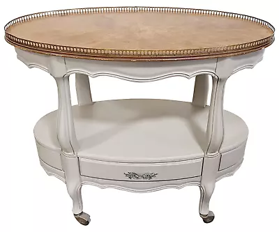 $616 • Buy Vintage FRENCH PROVINCIAL Mid-Century MODERN Server Liquor BAR CART On WHEELS