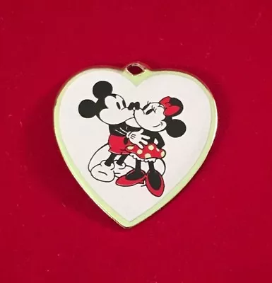 1980's Disney's Mickey & Minnie Heart Pendant For Necklace Vintage WDW Gift • $8.99