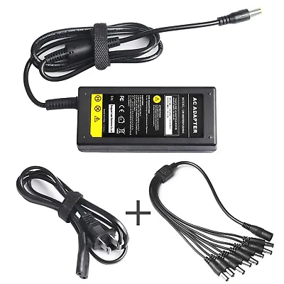 Power Supply Adapter With 8 Way Splitter Security System CCTV Camera 12V 5 Amp • $11.99