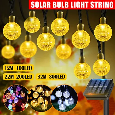 LED Ball Solar Light Party Fairy Outdoor Retro Ball String Lights Patio Garden • £12.99