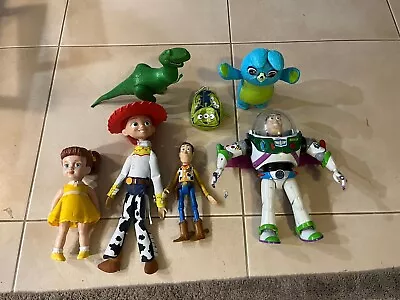 Bulk Lot Of Larger Toy Story Figures Inc Buzz Woody JesseGabby Hedgehog Rex • $99
