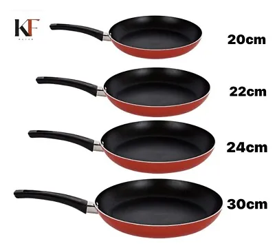 £12.99 • Buy Red Non-Stick Frying Pan Cooking Pan Cookware Oven Safe