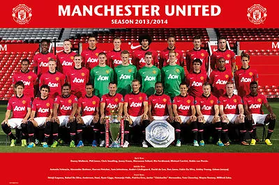 Manchester United Team 2013-2014 POSTER 61x91cm NEW * Wayne Rooney Van Persie • $8.39