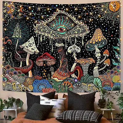 Hippie Tapestry Mushroom Tapestry For Bedroom Cool Tapestries Wall Hanging Hippi • $18.61