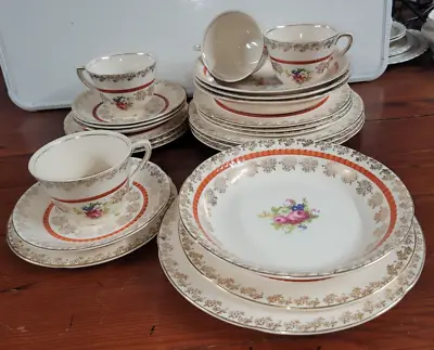 16 Piece Dinner And Afternoon Tea Set H&K Tunstall Made In England Vintage • $195.72