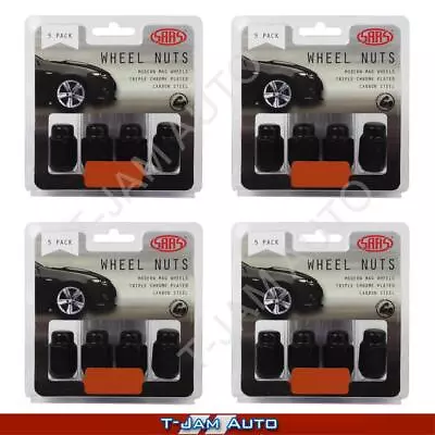 SAAS Wheel Nuts Taper 1/2 Blk 35mm 4x5PK For Ford Explorer 1996+ • $56.95