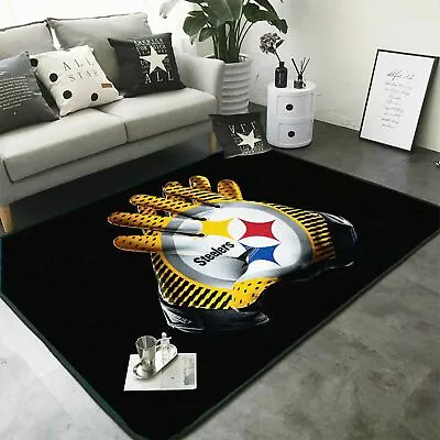 $19.94 • Buy Pittsburgh Steelers Area Rugs Carpets Living Room Anti-Skid Area Rugs Floor Mats