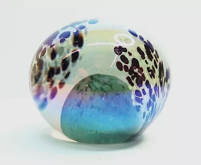 Mt. St. Helens Ash Glass Paperweight Iridescent Signed “The Glass Eye MSH 1983  • $24.95