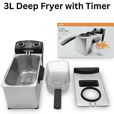 3L Electric Deep Fryer With Variable Temperature Control And Timer Kitchen • $40.98