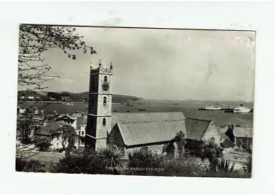 Cornwall Postcard Real Photo Of Falmouth Parish Church. • £1