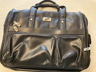 AMERICAN Tourister Leather Briefcase Travel Laptop Business Bag Vintage 90s • $19.50