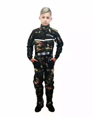 Kart Suit Kids Motocross Race One Piece Quad Enduro TRM Off Road Camo Overalls • £25.99