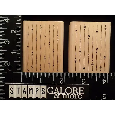 A Muse Rubber Stamps LOT 2 BACKGOUND FLORAL & LEAF VINES #1699 • $5.59