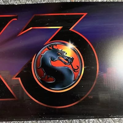 Mortal Kombat 3 Midway Original Marquee Sign Restaurant Bar Wall Hanger If27-1 • $65