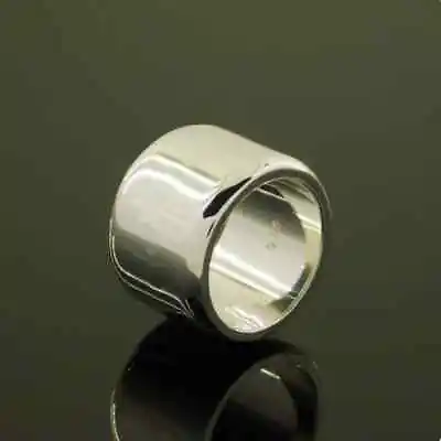 Heavy Men Silver Wide Ring Large Plain Wide Ring Sterling Silver Chunky Ring MJC • $12.34