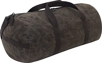 Waxed Canvas Shoulder Duffle Bag Water Resistant Large Carry Bag 24  X 12  X 12  • $26.99