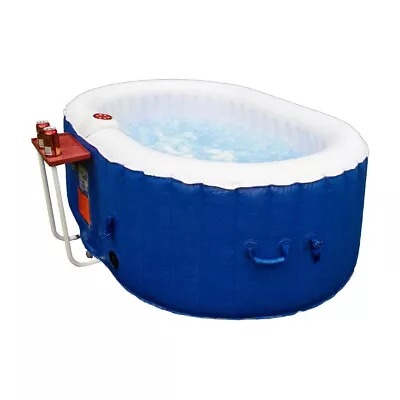 $468.10 • Buy 2 Person Portable Inflatable Hot Tub Spa Jetted W/ Drink Tray And Cover Backyard