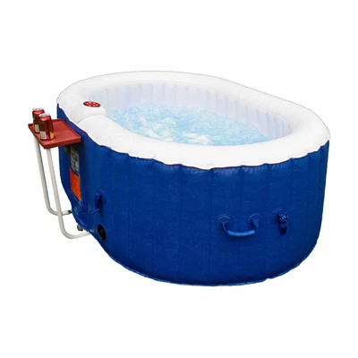 $468.10 • Buy 2 Person Portable Inflatable Hot Tub Spa Jetted W/ Drink Tray And Cover Backyard