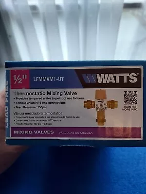 Watts LFMMV-M1-UT Thermostatic Mixing Valve 1/2 In. • $75