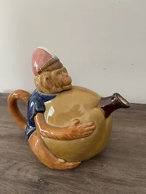 Vintage Monkey Teapot Asian Ceramic Pottery Made In China 7.25”T • $22.50