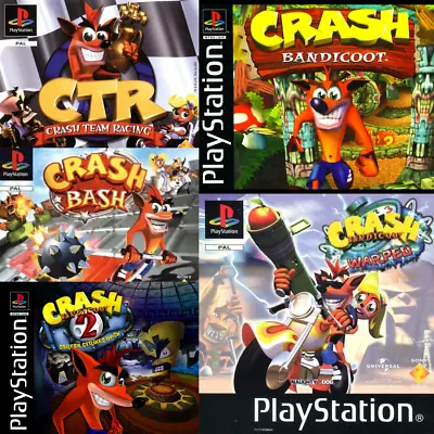 Crash Bandicoot PlayStation PS1 Retro Games - Choose Your Game - Collection • £39.99