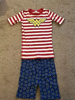 Hanna Andersson Wonder Woman Girls Organic Cotton Pajama Set Sz 12 (150) • $5.99