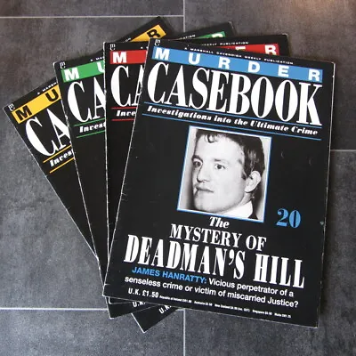 £8 • Buy MURDER CASEBOOK 4 Issues: 20, 21, 22 & 23 - Old True Crime Magazines, 1990