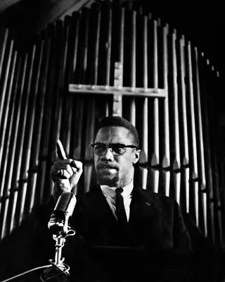 $5.99 • Buy Harlem Civil Rights Rally MALCOLM X Glossy 8x10 Photo Print Minister Poster