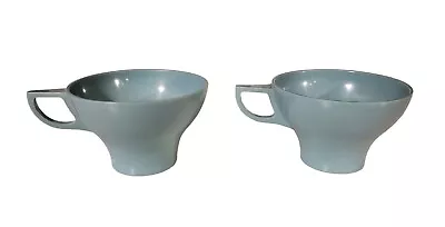 Set Of 2 Aqua Blue Mallo Belle Melmac Coffee Cups • $13.50