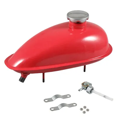 Red 2L Fuel Gas Tank For 2/4 Stroke 80cc 60cc 66cc 49cc Engine Motorized Bike • $23.99