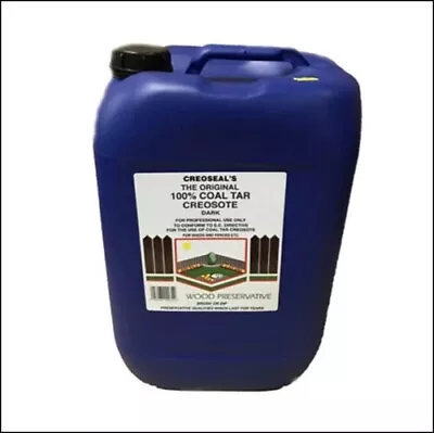 Dark Creosote Traditional 100% Coal Tar 25L X 2  (50 Litre) • £158