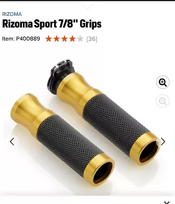 Rizoma Aluminum Sport Grips 7/8 Gold • $70