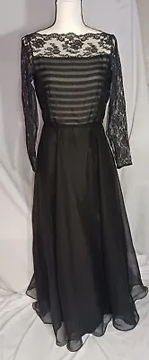 VIntage 1970s Miss Elliete Chiffon Cocktail  Dress Evening Gown Maxi Formal Prom • $49.99