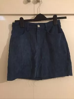 Ladies Blue Cord Skirt Size Small • $4.97