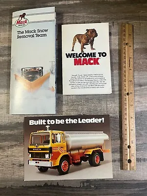 T  VINTAGE Lot (3) MACK TRUCK Dealer Sales Brochures From 1983 ORIGINIAL Bulldog • $13.45