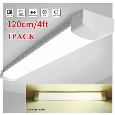 LED Batten Tube Light Shop Light 4FT Workbench Garage Ceiling Lamp Fixture 3500K • $17.99