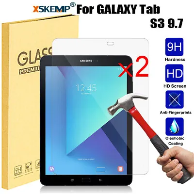 2Pcs For Samsung Galaxy Tab A 3 4  E S2 S3 Tempered Glass Screen Protector Cover • $21.25