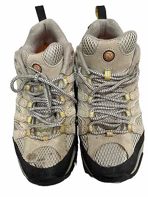 Merrell Moab Ventilator Vibram Taupe Suede Hiking Shoes Womens Sz. 9 USED • $20