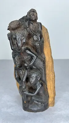 Makonde Tree Of Life Mozambique Carved Wood Sculpture Vintage • $49.99