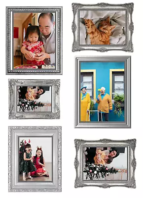  6 X Edible Icing Your Photos -  Photo Frame Cake Topper Decorations   Uncut  • £4.50