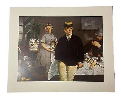 Manet 1868 Luncheon In The Studio 12-1/2  X 10-1/4  Abrams Print Art 1953 • $12.59