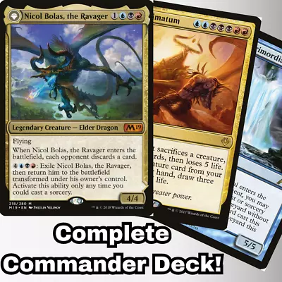 MTG Commander EDH Deck Nicol Bolas The Ravager 100 Cards Custom Deck Grixis • $119.99