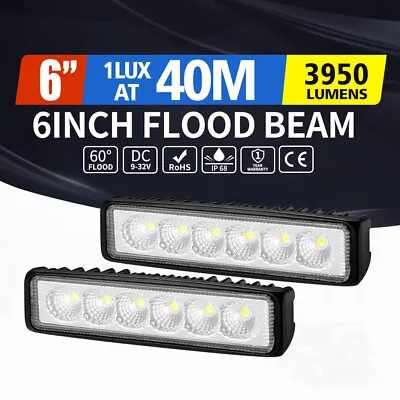 2x 6inch Osram Flood LED Work Light Bar Offroad 4x4 Reverse Fog Lamp 12V 24V • $19.95