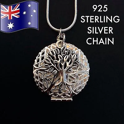 Tree Of Life Oil Diffuser Pendant 925 Sterling Silver Chain Necklace + FREE Pads • $10.95