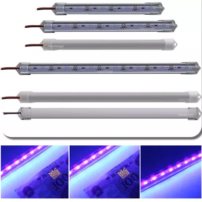 DC12V 5730 UV Aluminium Shell Hard Rigid LED Strip Purple Light Lamps 50cm 33cm • £2.28