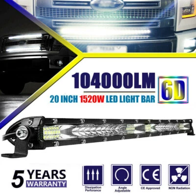 $26.92 • Buy 20  Inch Slim LED Work Light Bar Spot Flood Combo SUV ATV Beam Offroad Truck SYD
