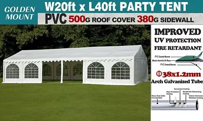Golden Mount 20x40 PVC Party Tent-Fire Retardant-Heavy Duty Wedding Canopy White • $1899